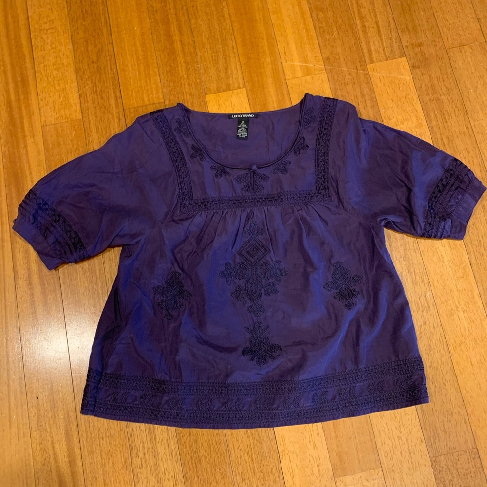 Lucky Brand silk blend blouse